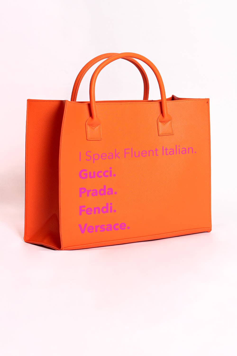 LA I TC MODERN VEGAN TOTE - Fluent Italian (Tangerine Orange)