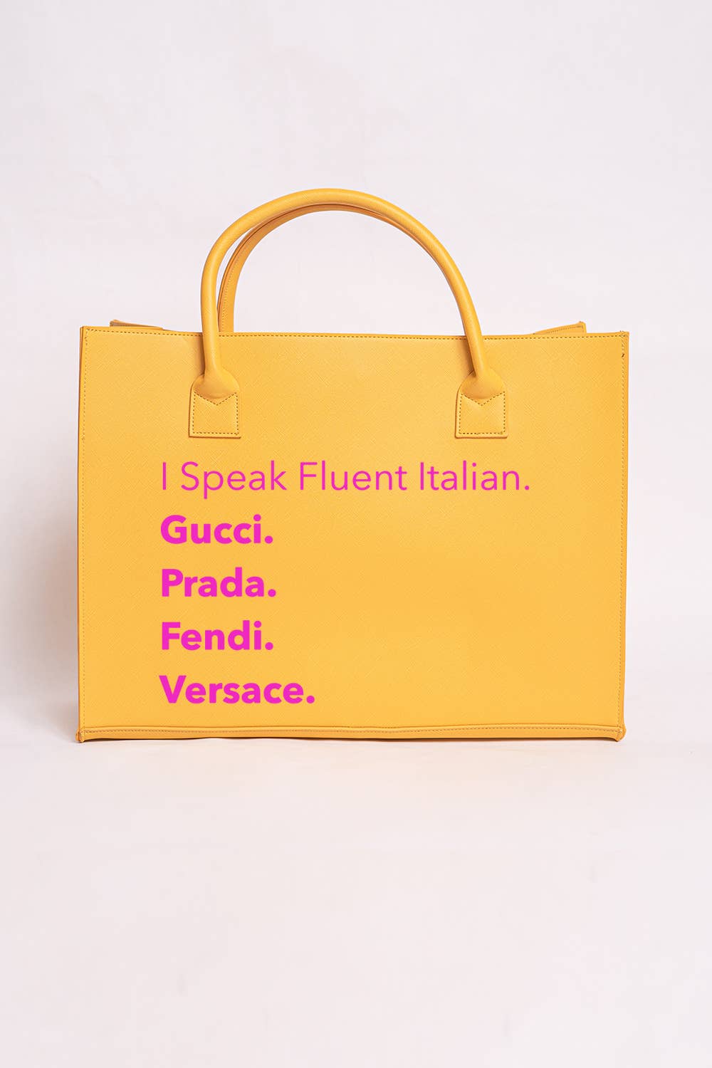 LA I TC MODERN VEGAN TOTE - Fluent Italian (Lemon Yellow)