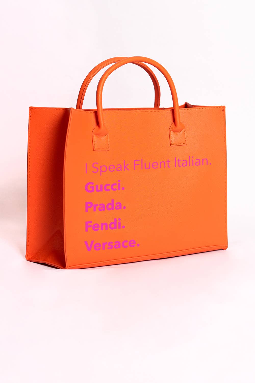 LA I TC MODERN VEGAN TOTE - Fluent Italian  (Tangerine Orange)