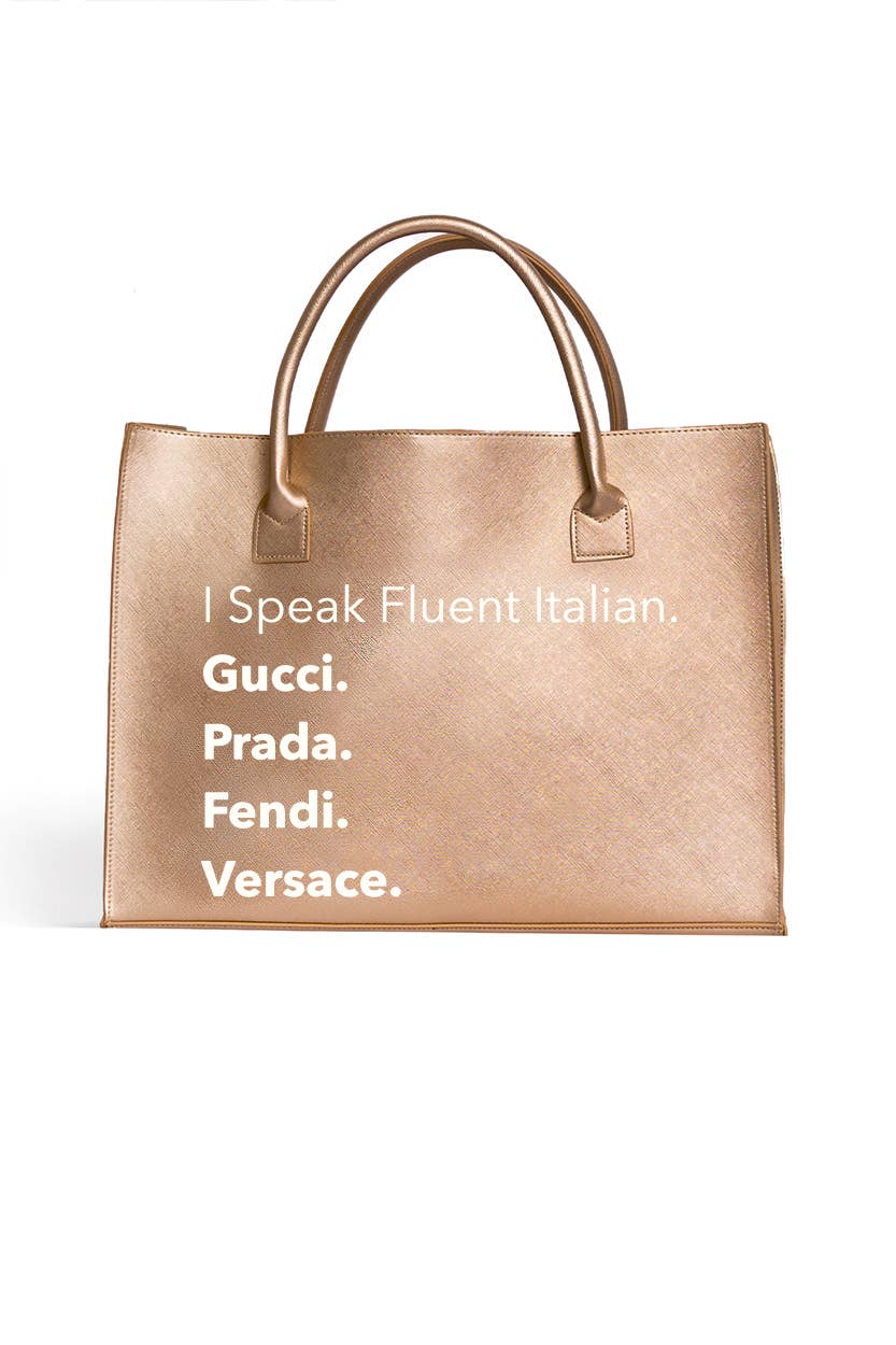 LA | TC - MODERN VEGAN TOTE - Fluent Italian (Champagne)