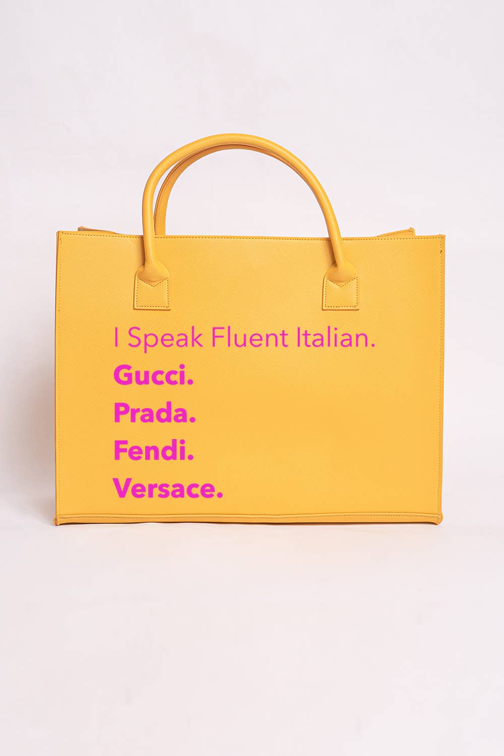 LA I TC MODERN VEGAN TOTE - Fluent Italian  (Lemon Yellow)