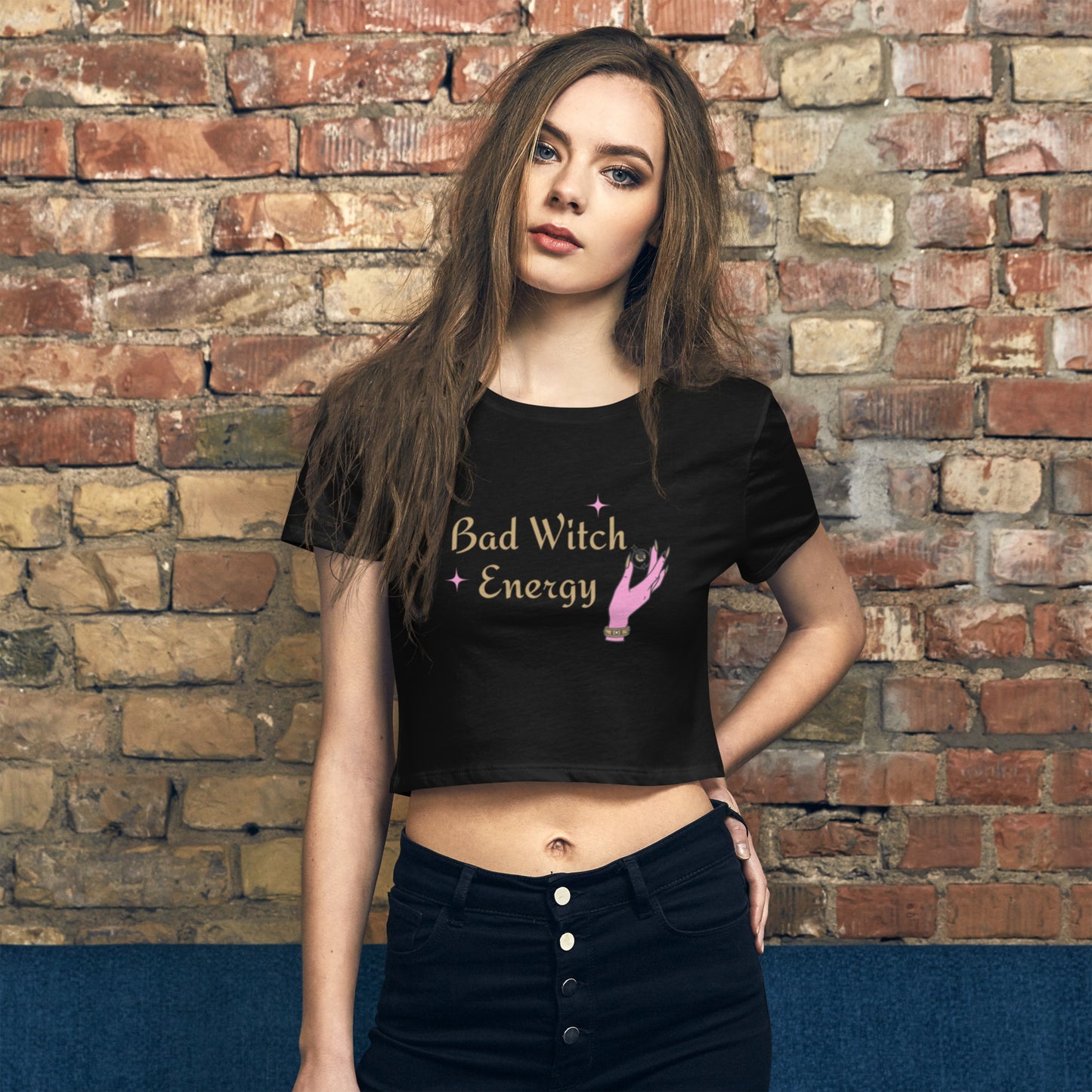 Bad Witch Halloween Crop Tee